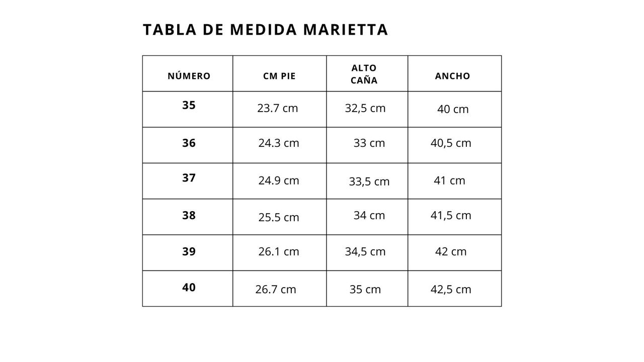Bota Marietta Negro