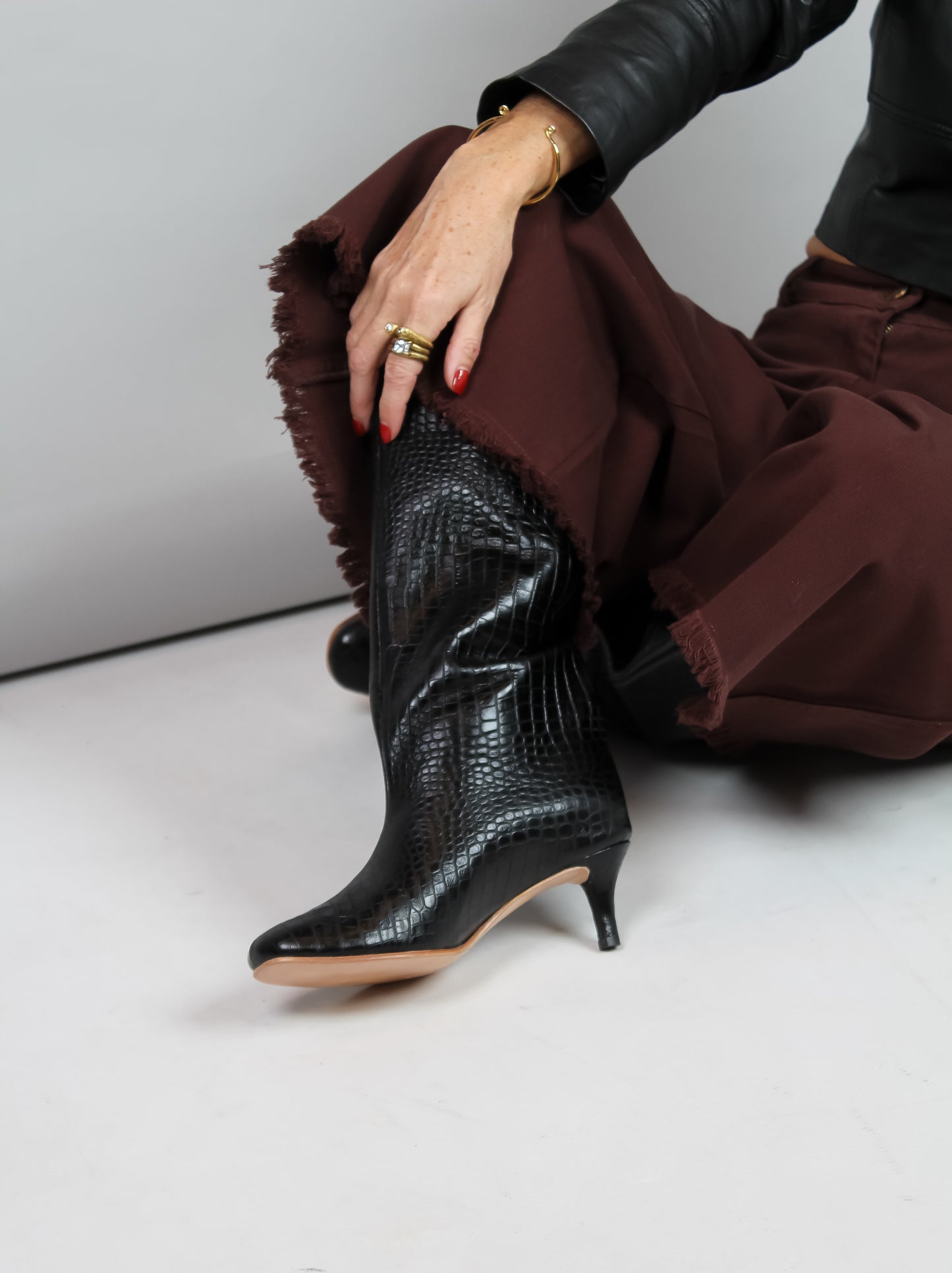 Bota Marietta Negro Caimán